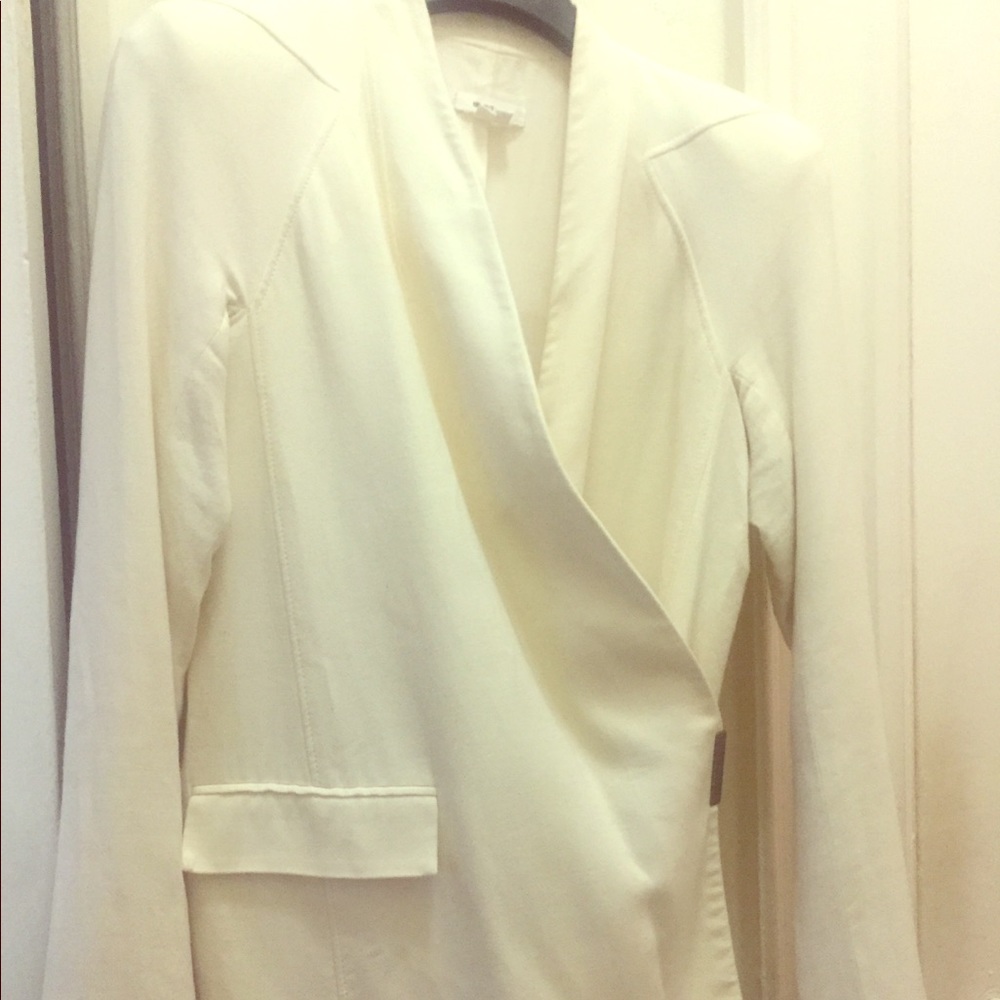 Couture white Blazer; Helmut Lang; Size 2